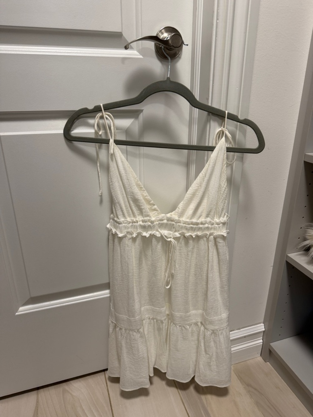 Princess Polly Cream Tie-Shoulder Summer Dress